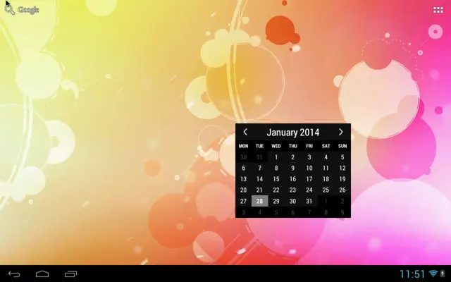 Month Calendar Widget android App screenshot 1